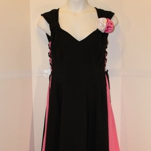 Bettie Page Blk & Pink swing dress 3x